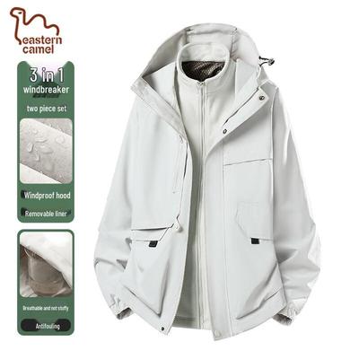 EASTERN CAMEL Unisex 3-in-1 Outdoor Hooded Jacket