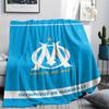1 Stück Olympique de Marseille Aufdruck Flanelldecke Hohe Qualität Warm Bequem Decke für Alle Jahreszeiten Perfekt für Geschenke Heimdeko