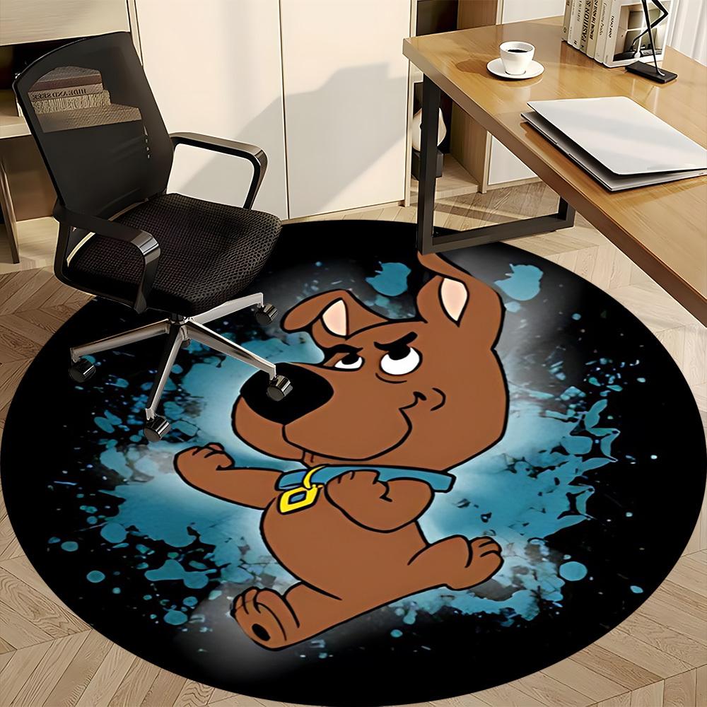 1pc Scooby Doo Chair Carpet for Office, Indoor Non Slip Washable Polyester Fiber Carpet, Mat For Office, Machine Washable