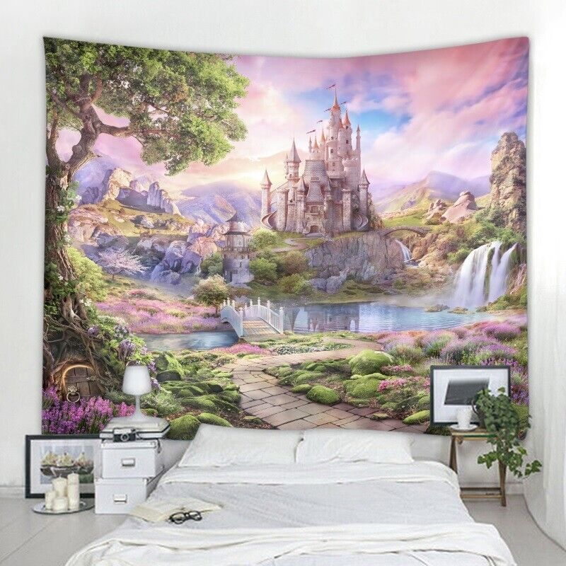 Tapestry on the wall of a magic castle 75x100