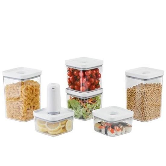 Vacuum storage container automatic 7-piece set airtight food preservation freshness lasts longer keeps five times pump included