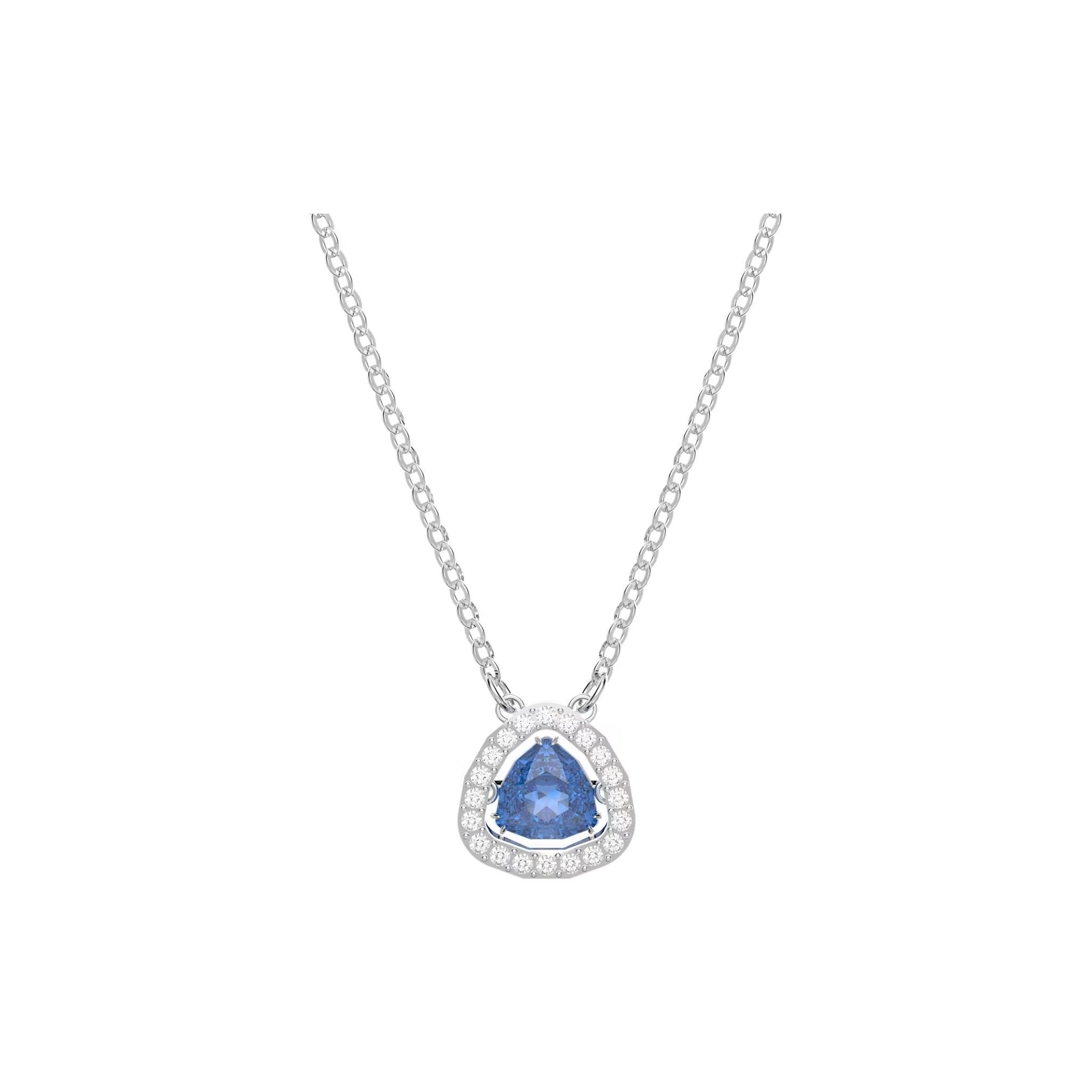 

Swarovski Millenia Collection III Necklace Rhodium Plated Blue Women necklaces 5640290 Box (Random Color)