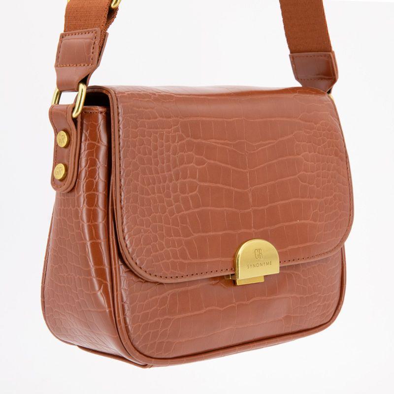 Sac bandouliere Romy motif croco à clip doré 22x18x8cm Femme GEORGES RECH