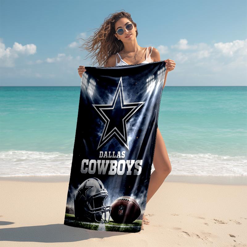 1pc Dallas Cowboys Beach Towel, Comfortable and Thick, and Swimming/Bath/Picnic/Camping Towel, Suitable for Seaside Beaches