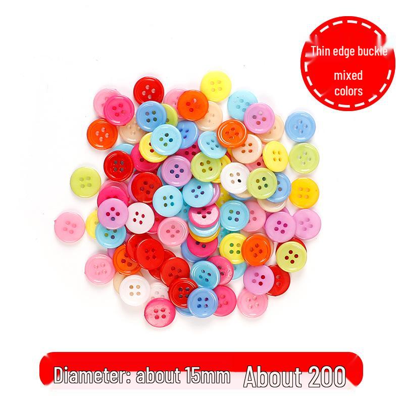 Kindergarten Creative DIY Colorful Resin Button Kit for Kids