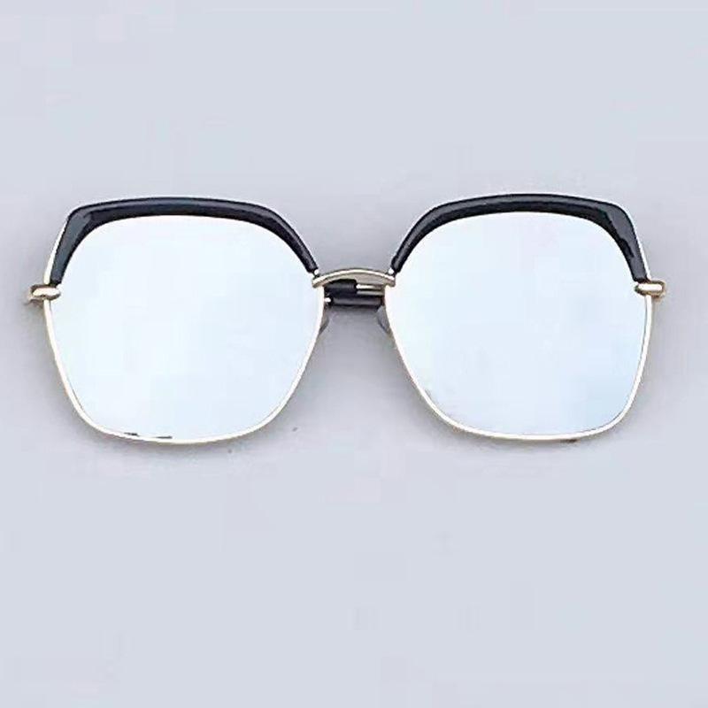 Stall Large Frame Sunglasses Metal Trend Color Film Colorful Women'S Sunglasses