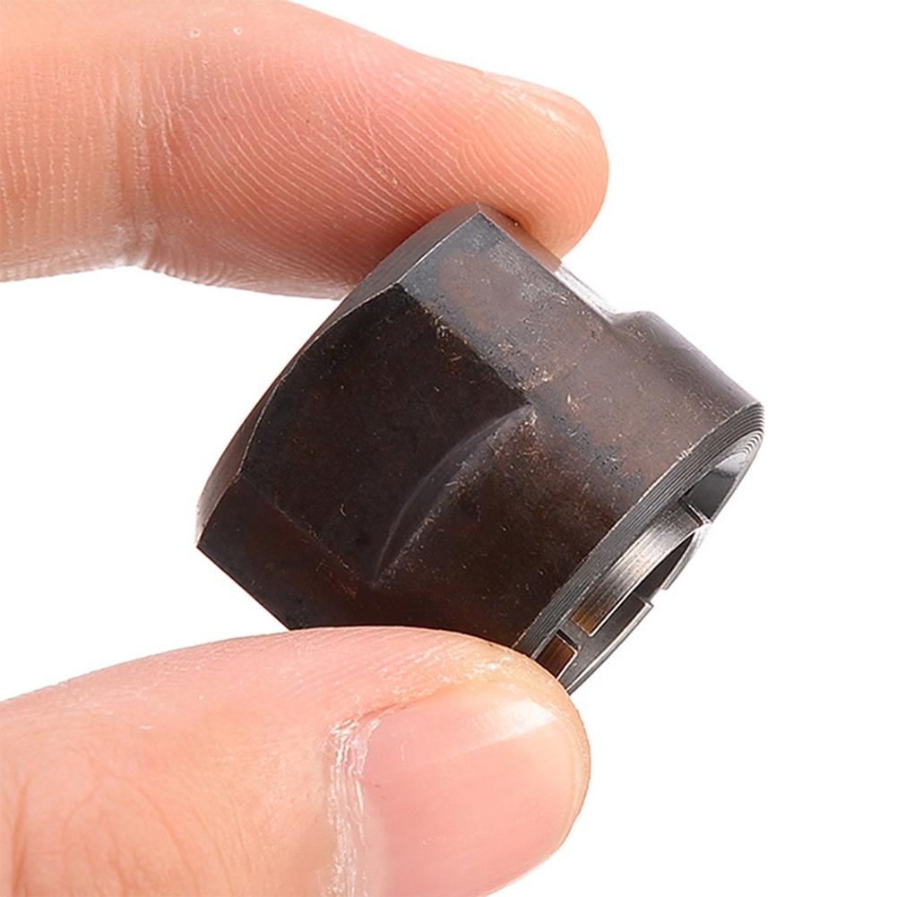 1pc Collet Nut Metal Plunge Router Parts 22.5*27mm Black Practical New