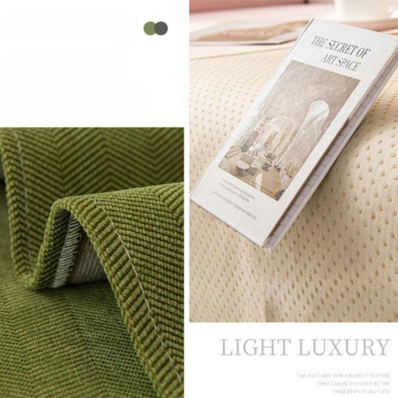 Herringbone Pattern Chenille Sofa Cover Non-slip Couch Cover Living Room Sofa Slipcover Backrest Armrest Chair Protector Cushion