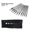 10pcs Leather Strap Watch Band Belt Eyelet Hole Punch Drilling Tool Hand Puncher