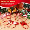 JOYFY 8 PCS Christmas Headbands Head Hat Toppers Costume Accessories for Kids Christmas Parties Xmas Holiday Party Favors Gift