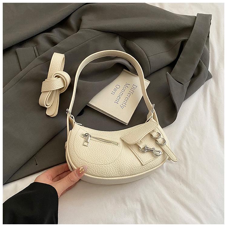 

Европа и Соединенные Штаты популярная сумка подмышку женская 2025 новая мода плечевая кроссбоди сумка-седло модная милая крутая сумка-локомотив белый