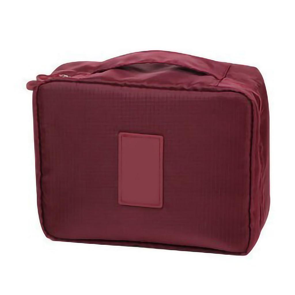 Makeup Cosmetic Storage Bag Oxford Fabric Handle Zipper Closure Toiletry Products Travel Pouch