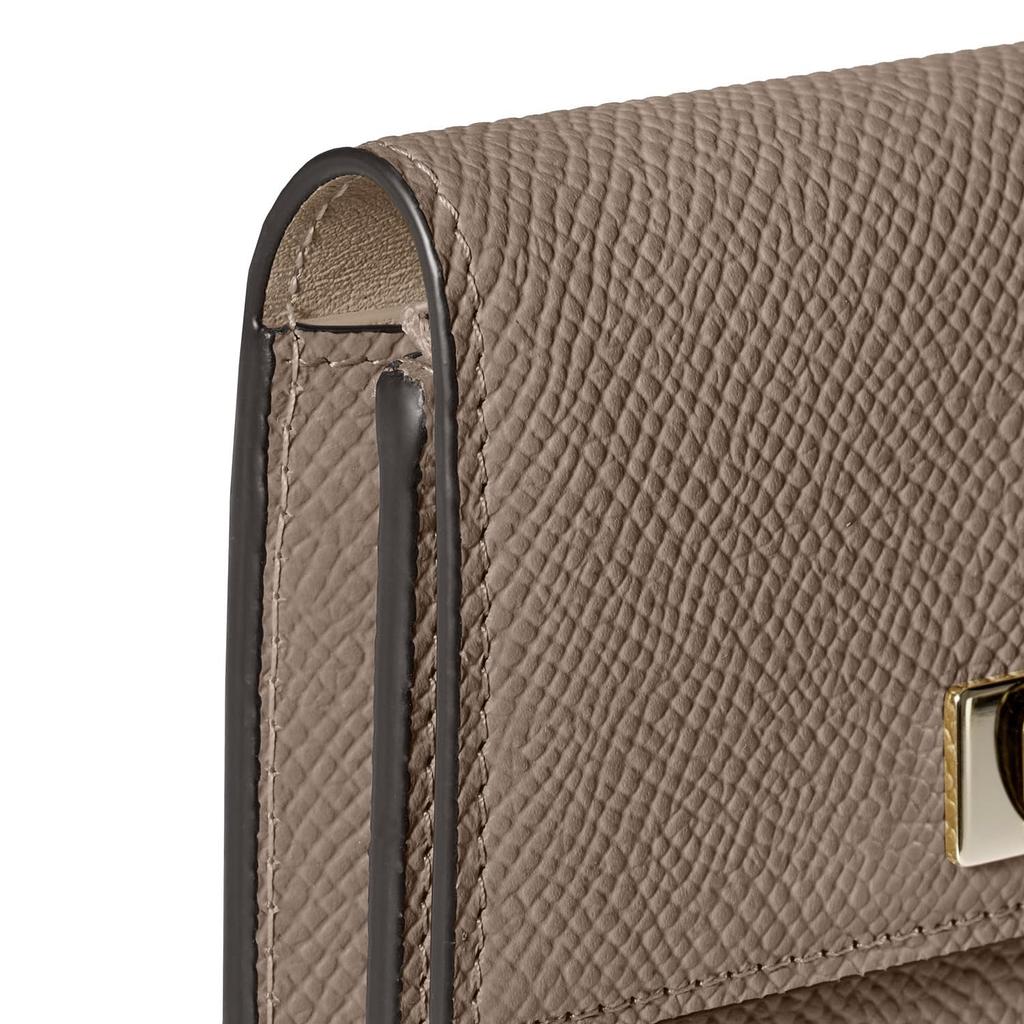 BONAVENTURA Vittoria Compact Wallet in Nobile Leather (Etoupe), Made of Genuine European Leather, Perfect Gift for Women, BWAN44-ET