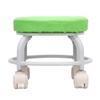 Green Rolling Stool Portable Miniature Shoe Stool Small Roller Stool for Home Office Fitness Center