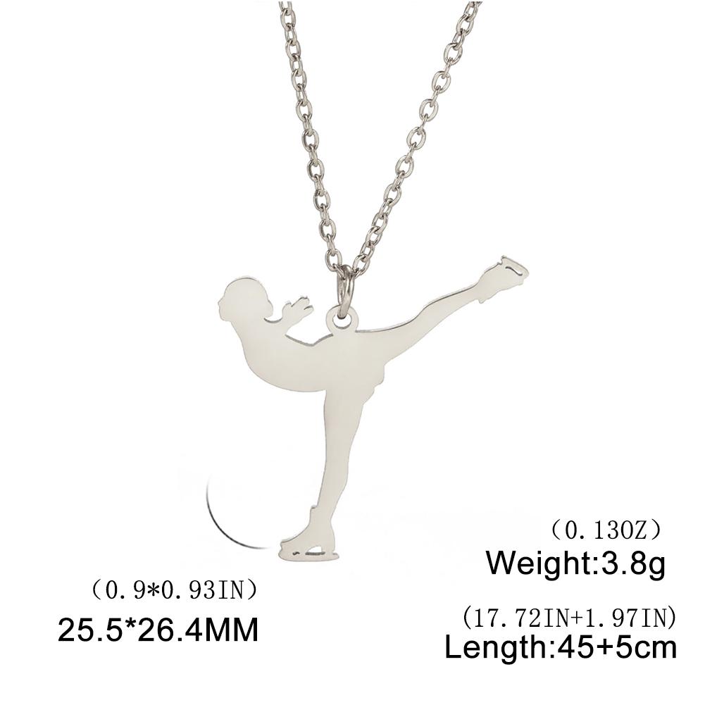 Collar de Patinaje sobre Hielo con Figura Unift para Mujer Hija Acero Inoxidable Patinaje sobre Ruedas Deporte Patinaje Artístico Joyería para Niña Moderno