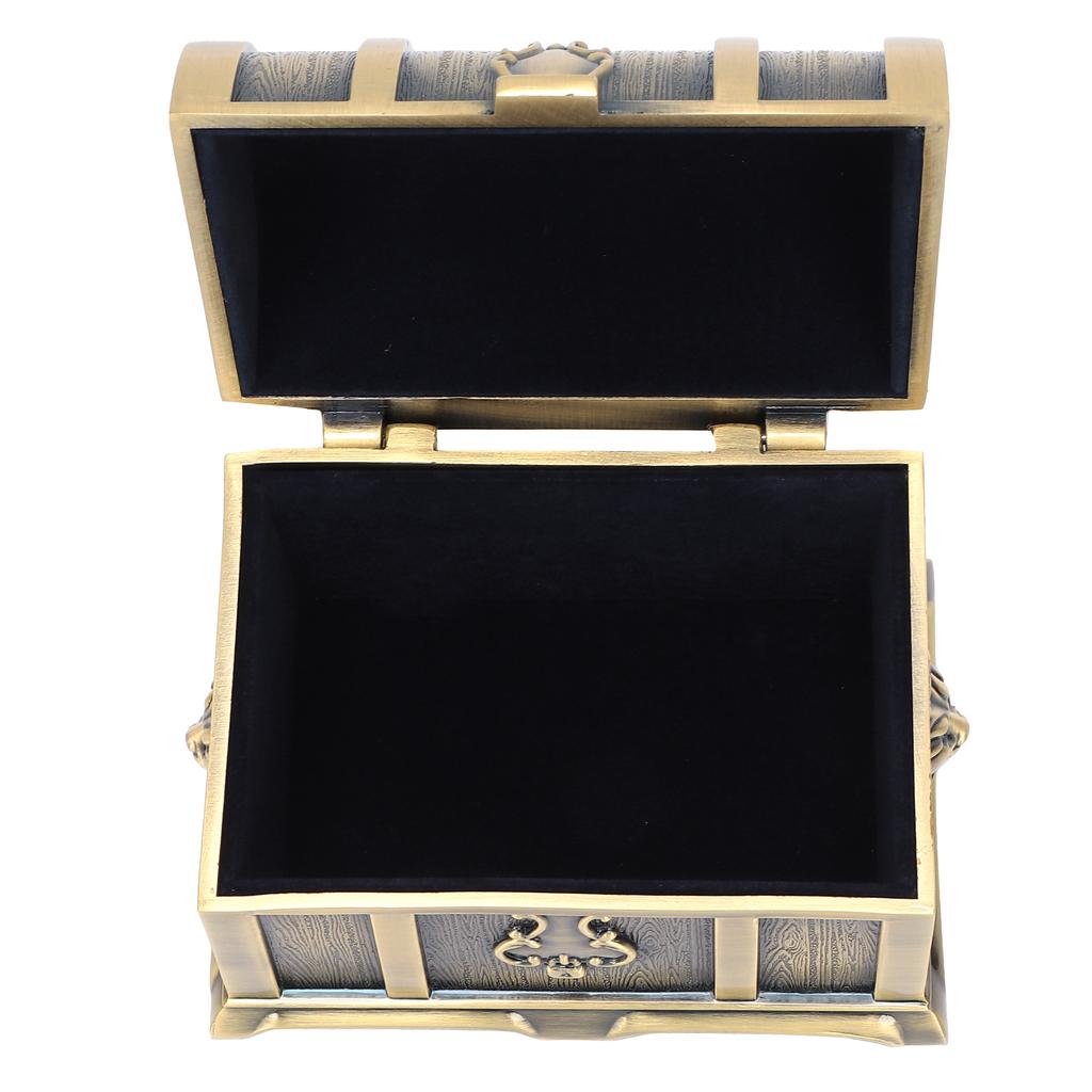 Úložný box Klasický obdélníkový Vintage kovový šperkovnice pro ženy Dívky Doplňky Náušnice Náhrdelník Kolekce