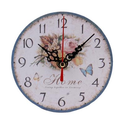 Silent Wooden Decorative Round Wall Clock Battery Operated Wall Clocks Tuscan Style Home Decoration Round Wall Clock M68E