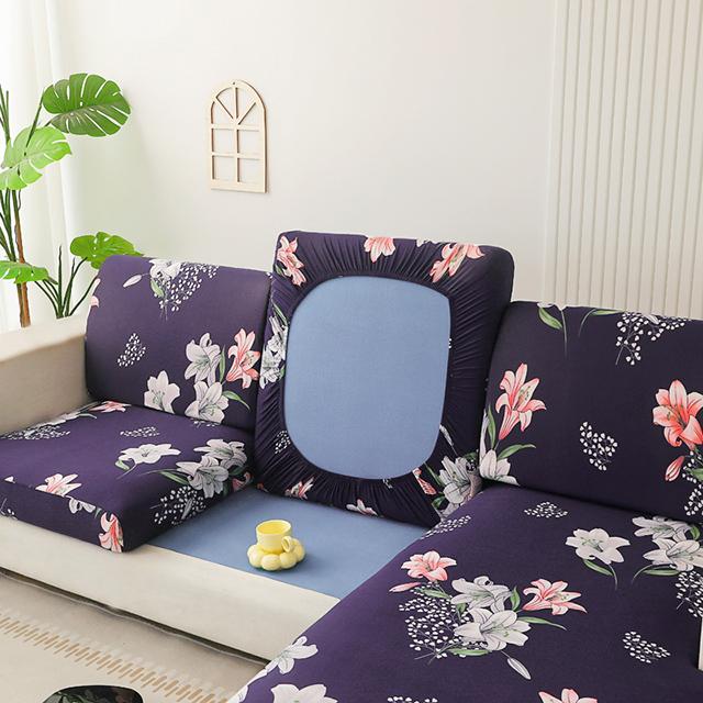 Printed Stretch Sofa Seat Cushion Cover L-shaped Corner Couch Sofa Slipcover for Living Room Wedding Elastic Seat Cushion Cover