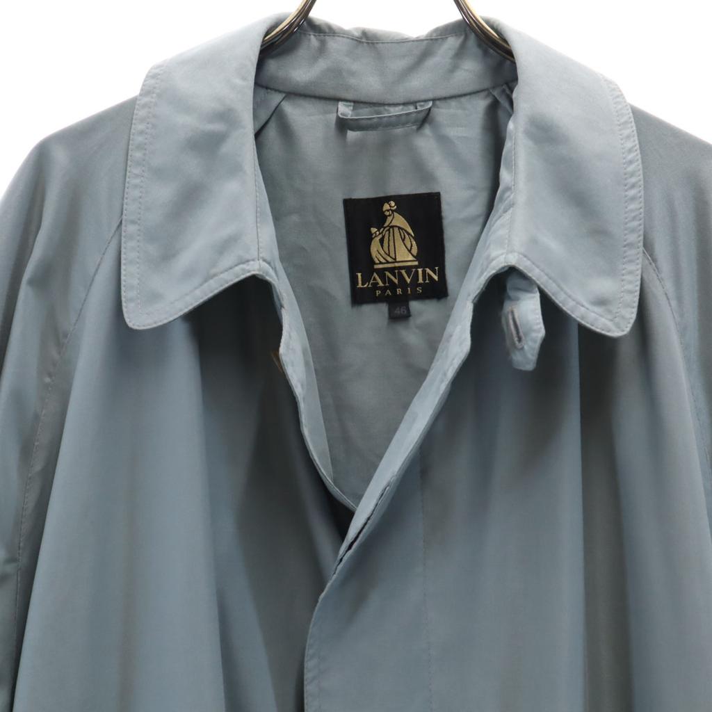 Lanvin 90s Made In Italy Old Stainless Collar Coat 46 Blue Gray Men's Used