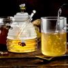 Transparent Bee Jar Tapered Jar Large Honey Bottle Food Storage Bottles Honeycomb Tank  Jam Jar
