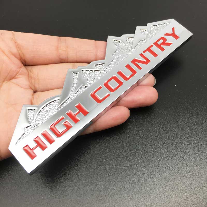 Car Styling 3D Metal HIGH COUNTRY Logo Decal sticker for  Car Trunk Emblem body accessories