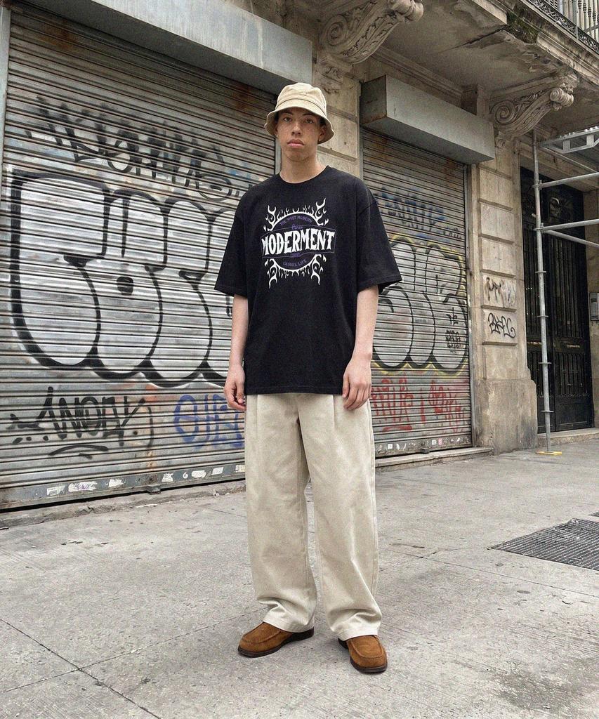 MODERMENT Real Overfit Blaze Short Sleeve T-Shirt [Black]