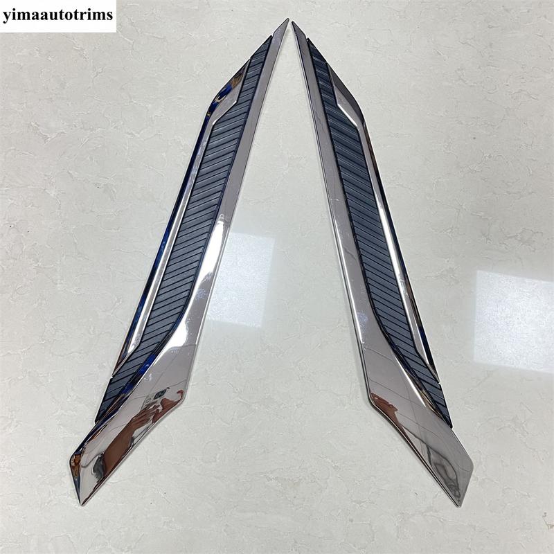 Front Head Light Lamp Eyebrow Leaf Board Decoration Cover Trim For For TOYOTA RAV4 RAV 4 XA50  - 2024 ABS Chrome Accessories