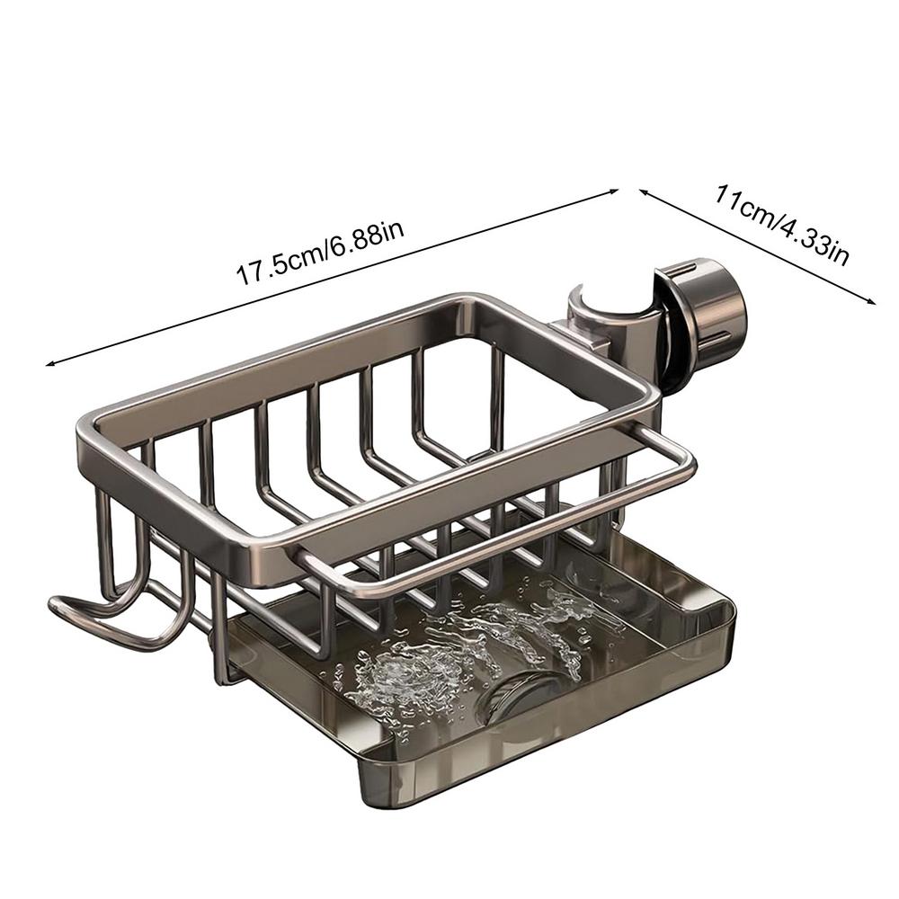 Kitchen sink faucet storage rack Versatile Faucet Drain Organizer Kitchen Sink Sponge Holder Faucet Storage Basket For Desktop