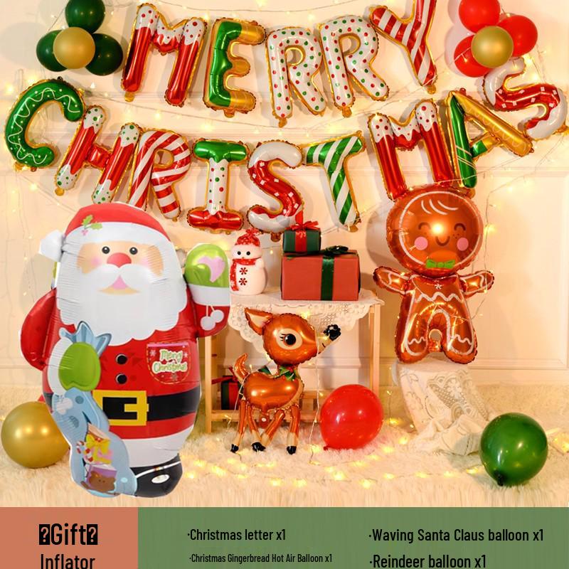 Christmas Letter Balloons for Storefronts, Kindergartens, Parties & Event Decorations