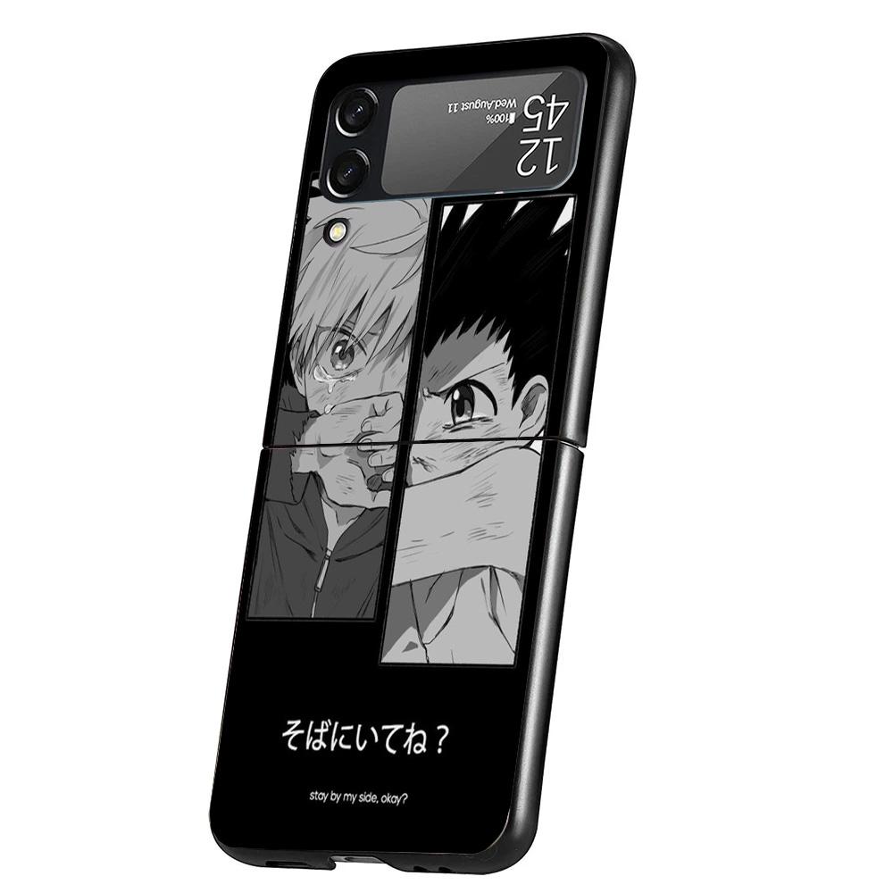 Hunter X Anime Cover Phone Case For Samsung Galaxy Z Flip 7 6 5 4 3 5G Flip7 Flip6 Flip5 Flip4 Flip3 Black Fundas Shell Galaxy Z