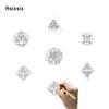 7 Pcs Blue White Metal Dice Solid Metal Polyhedral Dice Set Suitable For Role-Playing Dice PropBoard Game Gift