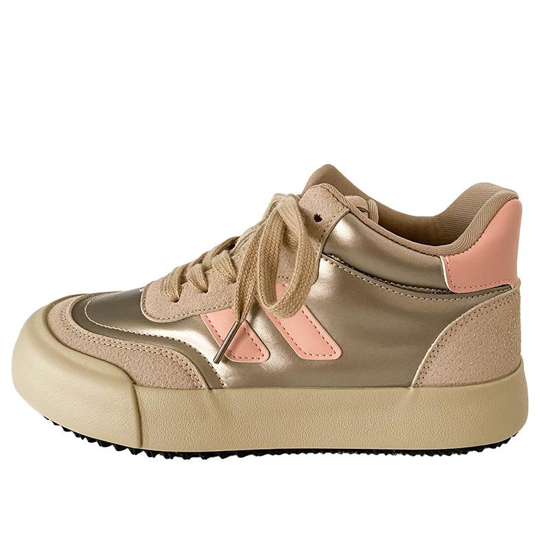 

6584 высокие кроссовки на толстой подошве, немецкие тренировочные туфли, женская обувь 2024, новые осенне-зимние популярные универсальные кеды, нишевые туфли с круглым носком в стиле кэжуал 40