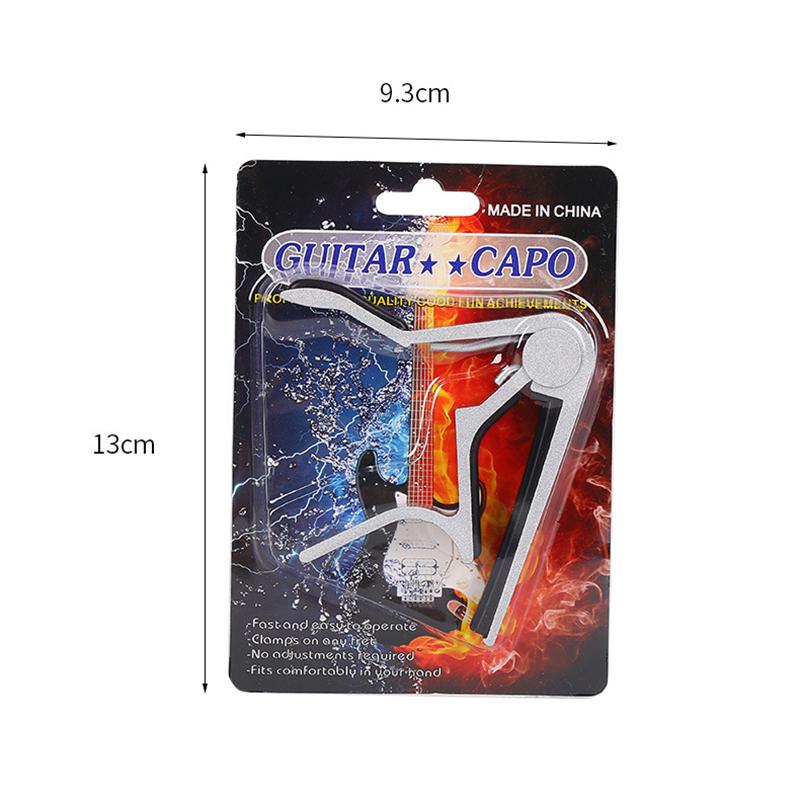 Metall Gitarren Kapodaster für Akustik- und E-Gitarre mit Silikonpolster Aluminium Einhand Kapodaster Klemme