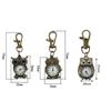 Alloy Clock Keychain Small Mini Hanging Watch Vintage Pocket Watch