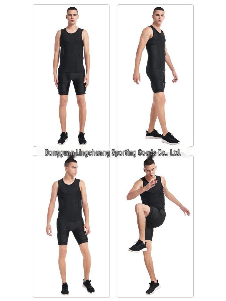 Multisport Honeycomb Anti-Collision Protective Suit: Chest, Waist, and Shoulder Protection for Goalkeepers