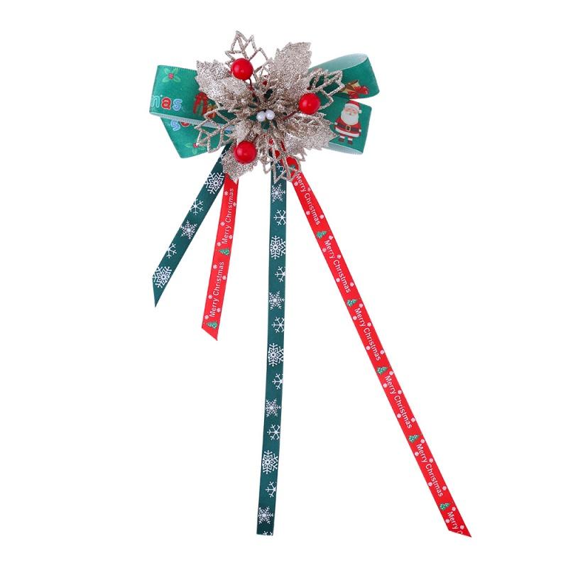 

1Pcs Christmas Artificial Flowers Decor Xmas Tree Bow Hanging Ornaments Home Decoration New Year 2026 Craft Flower Wreath Gifts 1Pcs