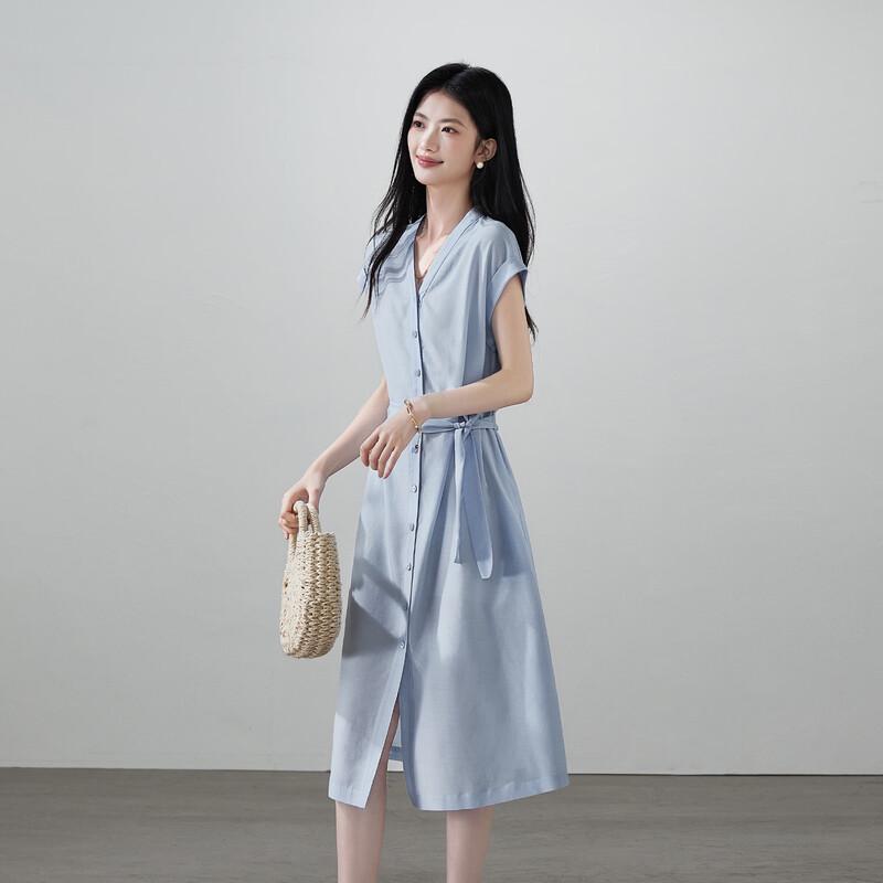 SOFSIL Women s Silk Blend V-Neck Midi Dress XL