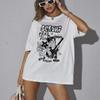 Y2k Streetwear Graphic Tees Women Korean Fashion Kawaii Cat T Shirt Oversized Fashion Graphic Tops FeUnisex Hippie Grunge Clothing