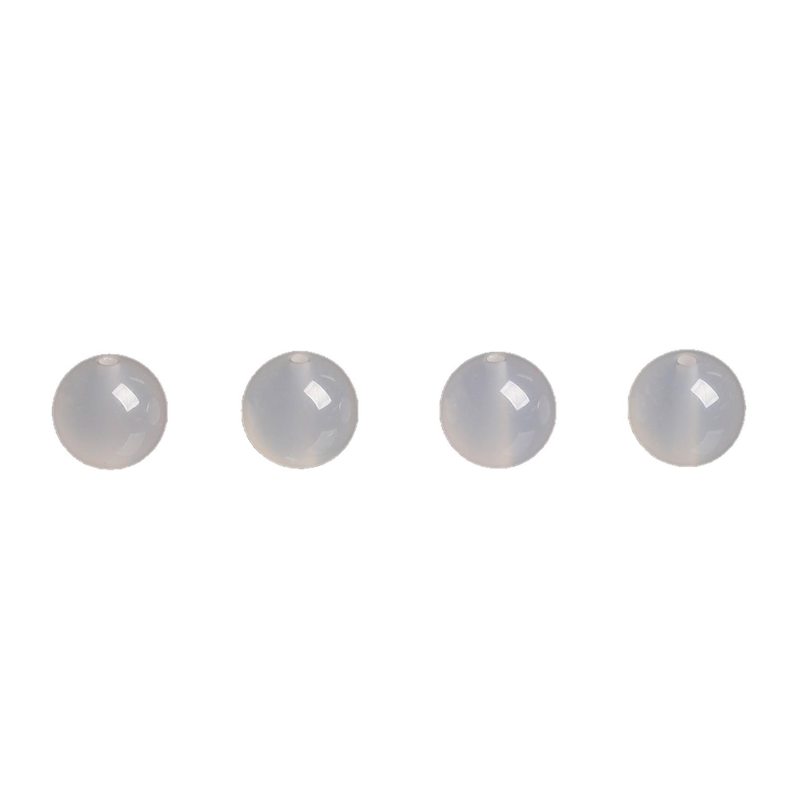 Sen Wu Natural White Agate Loose Beads for DIY Jewelry Making 4mm