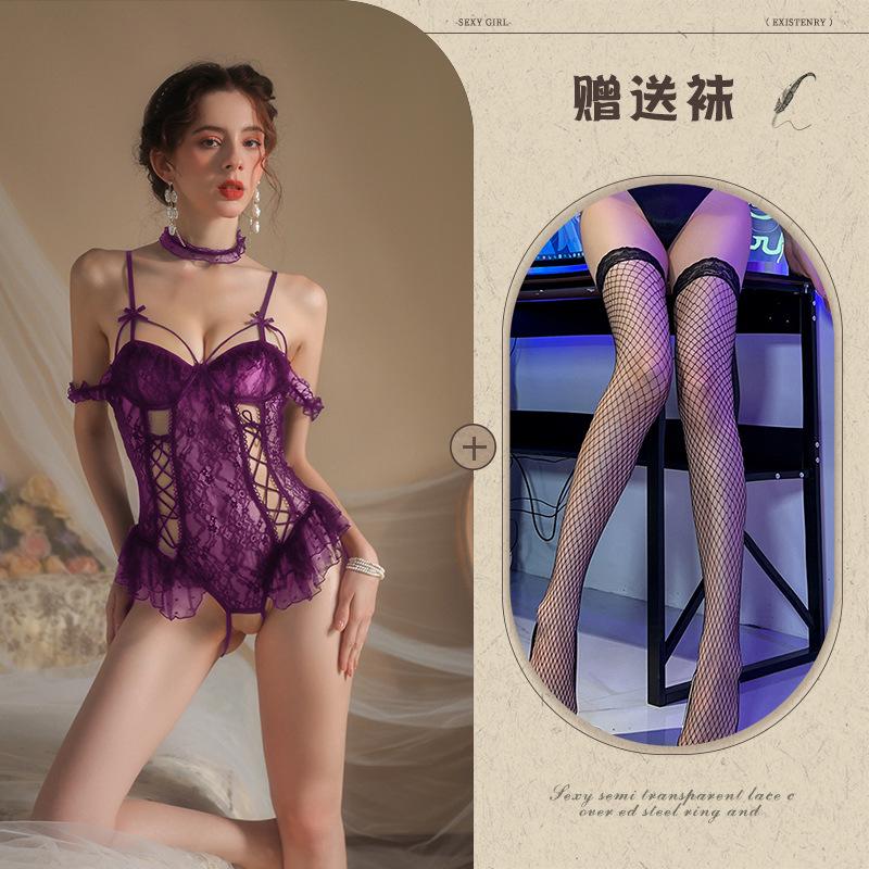 Sexy Underwear, Sexy Lace, Transparent Small Breasts Gather and Show Big, Pure Desire To Open the File