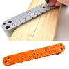 Marking Tool Serrated Edge Non-Slip Design Dual Scale Drill Guide Holes Woodworking Measuring Ruler DIY Woodworking Accessory