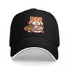 Baseball Caps Kawaii Red Panda Eating RaUnisex Noodles Fans Support Customized Unisex Women Casual Summer Hats