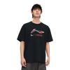 Serie de Tendencias Deportivas Li Ning Camiseta Informal Minimalista de Color Sólido con Cuello Redondo de Manga Corta para Hombre Camisetas Negras AHSV161-2