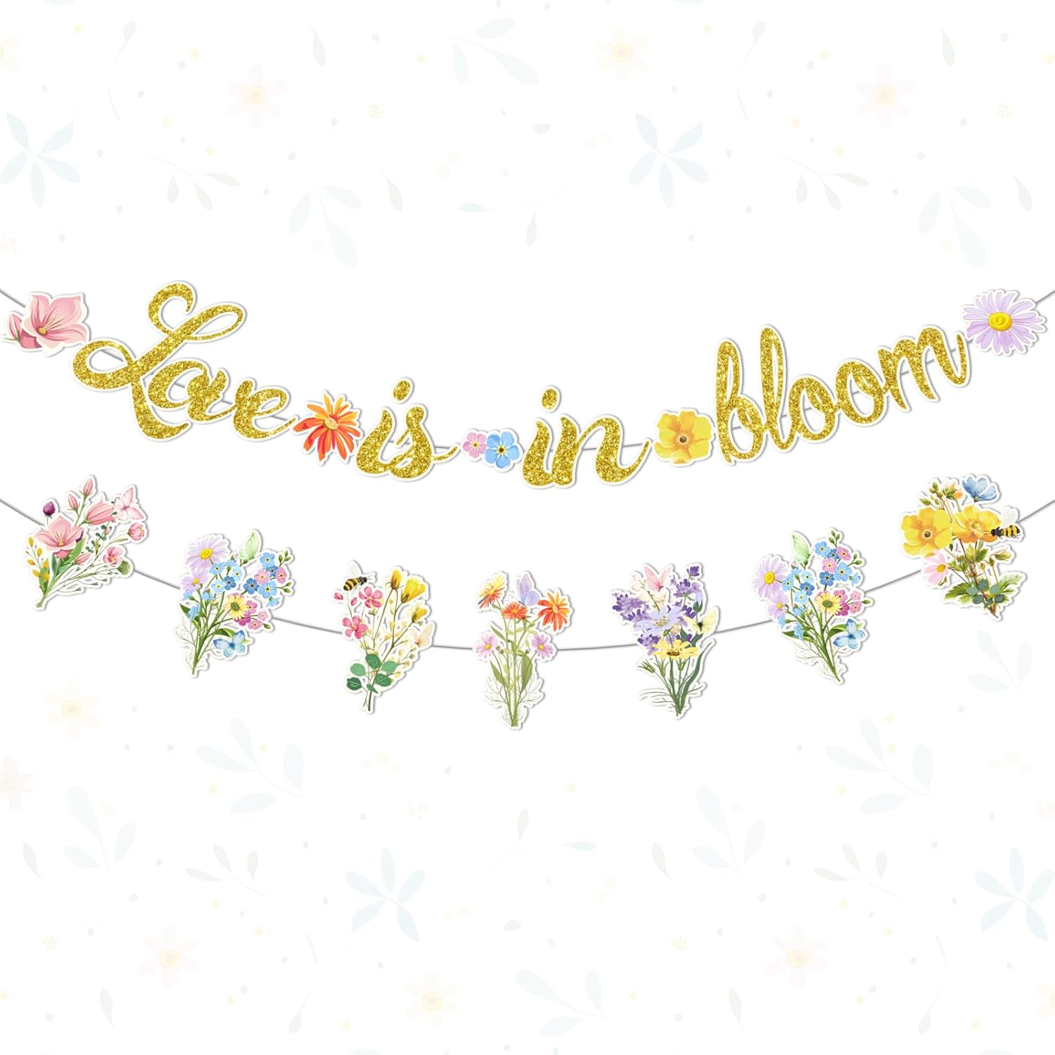 Funrous Thanksgiving Decoration Glitter Thanksgiving Banner Happy Fall Thankful Grateful Blessed Banner Pumpkin and Maple Leaves Signs Fall Garland Love
