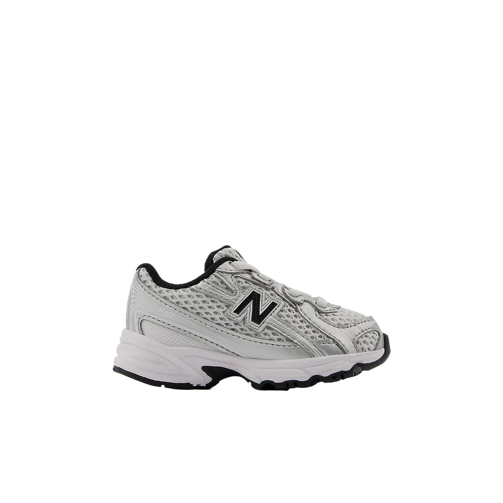 New Balance 740 Bungee Lace Toddler Silver Metallic Black Baby Sneakers Grey IZ740NW