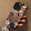 Colorful Silvery Graffiti Dog For 16 15 Cases iPhone 14 13 12 11 Pro Max Cover Funda Case Bumber