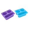 2PCS Snack Containers with Lids Silicone Reusable 3 Compartments Divided Snackle Box for School Work Travel