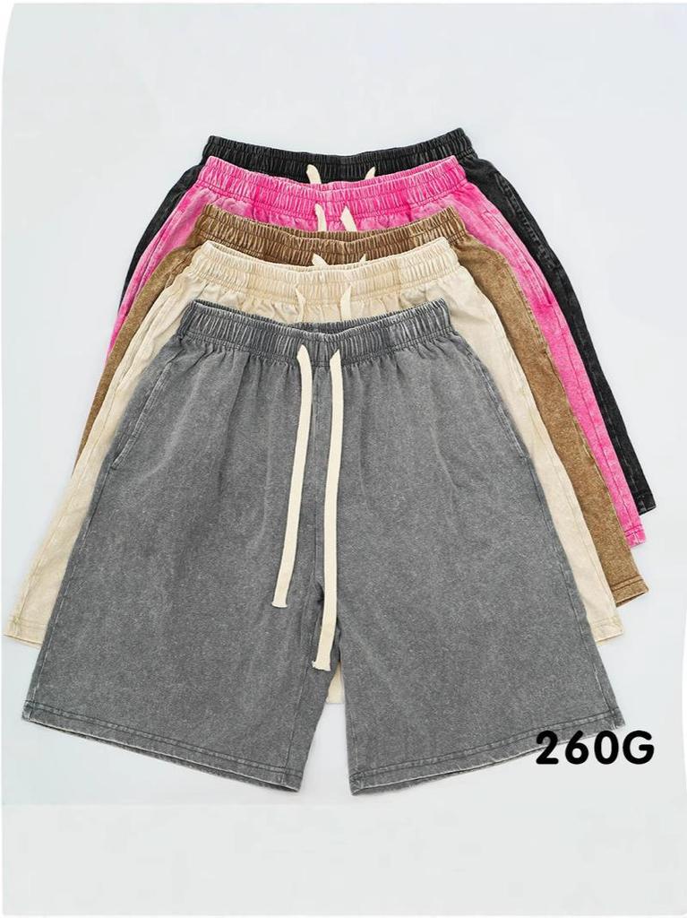 Herren Hong Kong Stil Vintage Gewaschene Baumwollshorts – Trendy, Locker, Vielseitig, 260g Fünf-Punkt Lässiger Stil