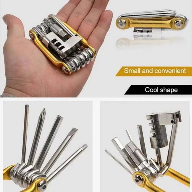 11 In 1 Bicycle Multi Tool Chain Splitter Cutter Multifunction For MTB Mountain Road Bike Wrench Screwdriver Repair Multitool