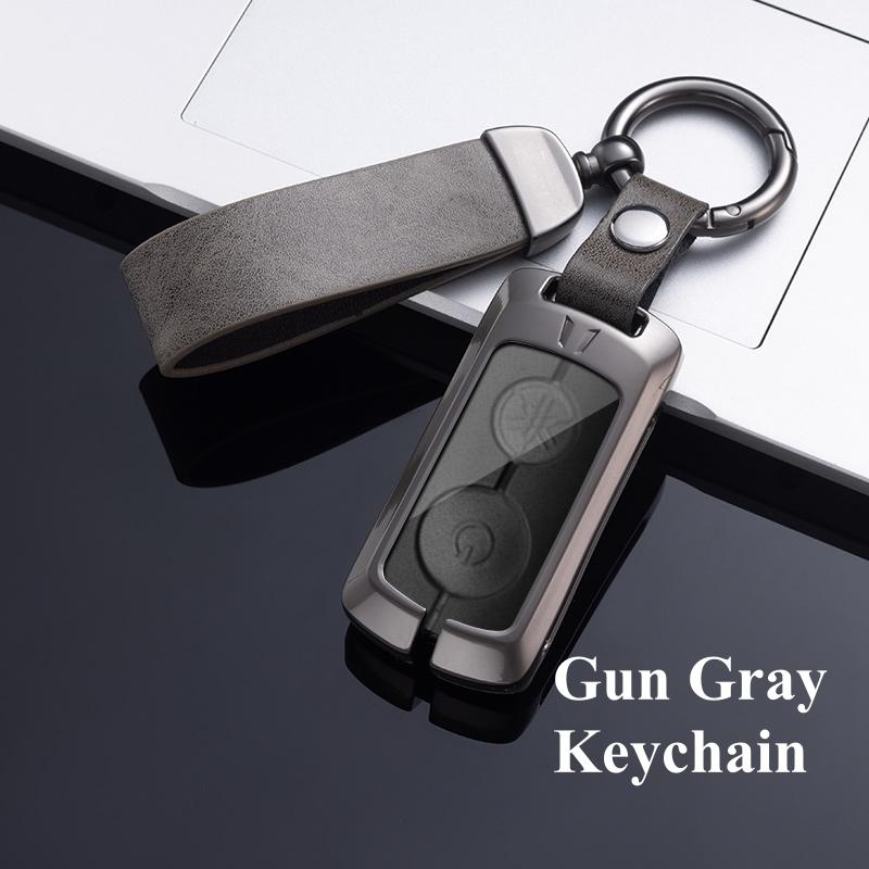 

Металлический цинковый чехол для дистанционного ключа автомобиля для Yamaha NVX NVX155 XMAX 250 300 400 MVX 55 QBIX JAUNS AEROX 2, защита для кнопок, брелок серый